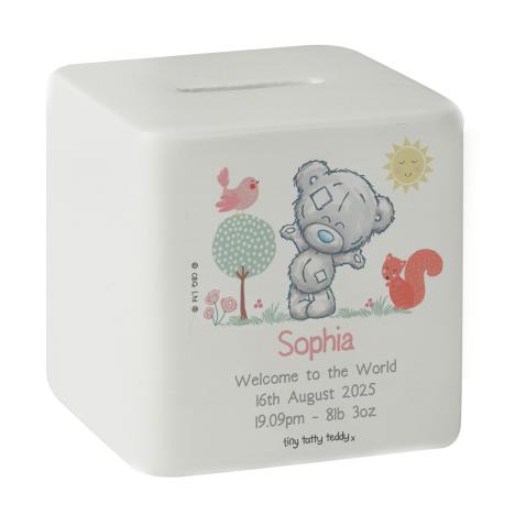 Personalised Tiny Tatty Teddy Woodland Animal Money Box £16.99